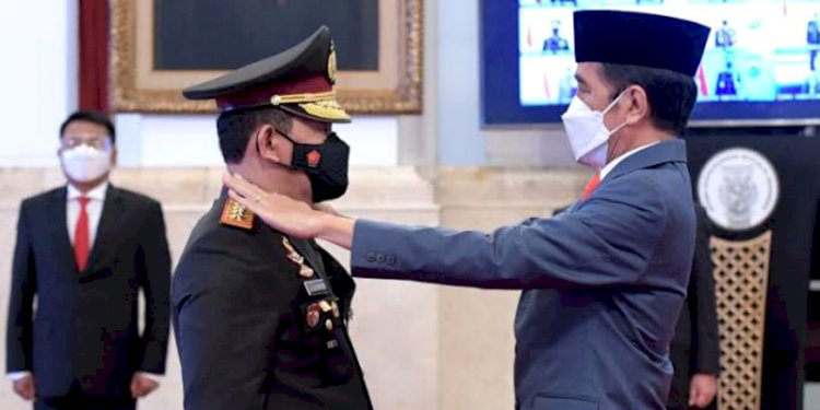 Kapolri Jenderal Listyo Sigit Prabowo saat dilantik Presiden Joko Widodo pada 27 Januari 2021/Ist