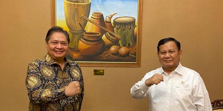 Airlangga dan Prabowo. foto: RmolNetwork