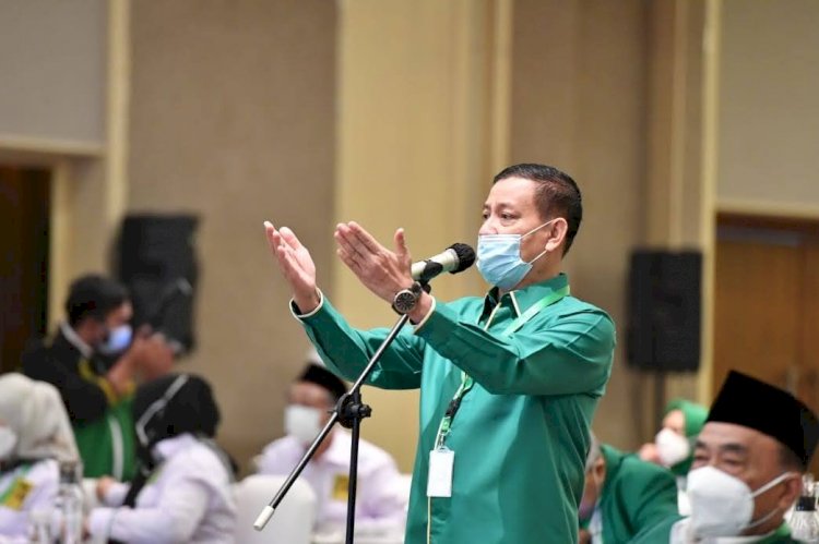 Ketua DPW PPP Provinsi Sumsel Agus Sutikno dalam sebuah kesempatan. (Dudi Oskandar/rmolsumsel.id)