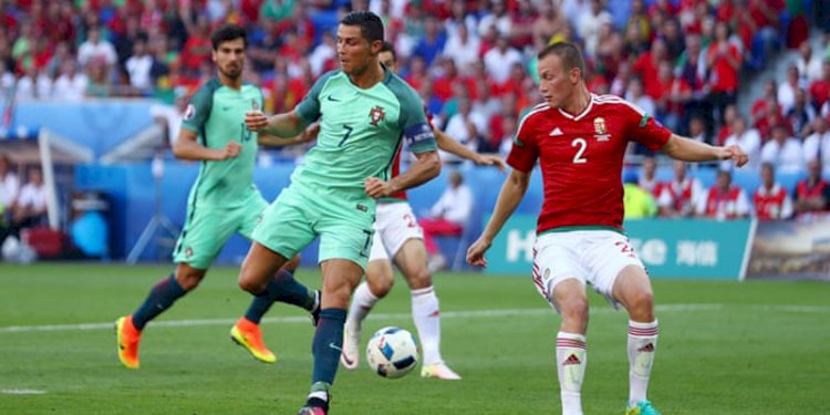 Laga Portugal vs Hungaria saat Euro 2016 yang berakhir 3-3. (net/rmolsumsel.id)