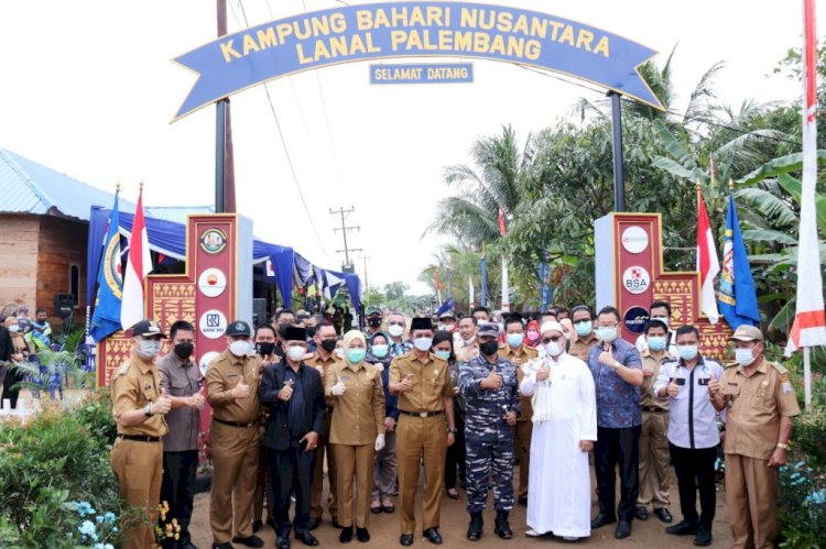 Peresmian Kampung Bahari Nusantara di 15 Ulu Palembang. (Ist/rmolsumsel.id)