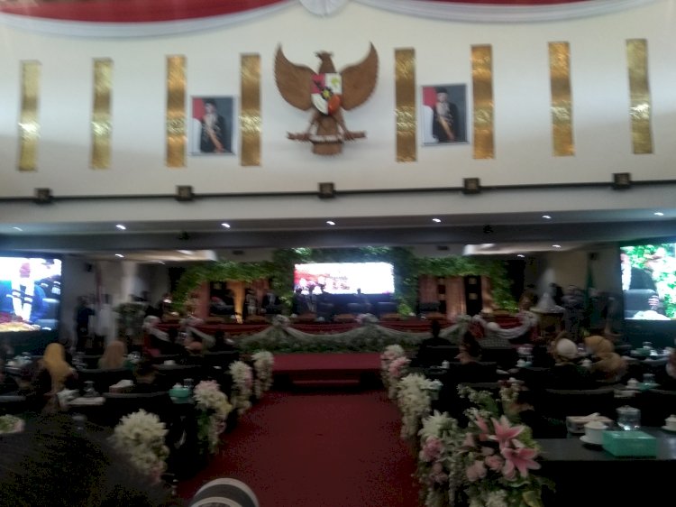 Sidang Paripurna HUT Kota Palembang yang digelar, Kamis (17/6). (alwi alim/rmolsumsel.id)