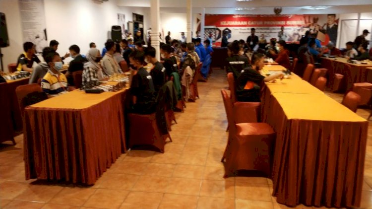 Suasana Kejurprov Catur Piala Gubernur Sumsel Tahun 2021. (diskominfo oku selatan/rmolsumsel.id)