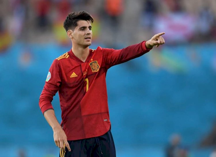 Striker Tim Spanyol di EURO 2020, Alvaro Morata. (ist/rmolsumsel.id)