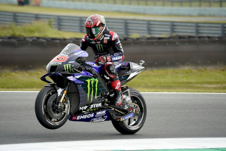 Pembalap tim Monster Energy Yamaha MotoGP Fabio Quartararo meraih juara MotoGP Belanda 2021. (Net/rmolsumsel.id)