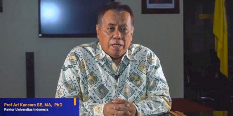 Rektor UI, Prof Ari Kuncoro (Istimewa/rmolsumsel.id)