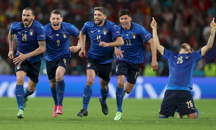 Timnas Italia melaju ke Final usai mengalahkan Spanyol lewat drama adu penalti/Getty Images/rmolsumsel.id
