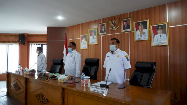 Rapat sosialisasi pengendalian gratifikasi di Kantor Sekretariat Daerah OKI, Rabu (7/7). (Diskominfo OKI/rmolsumsel.id)