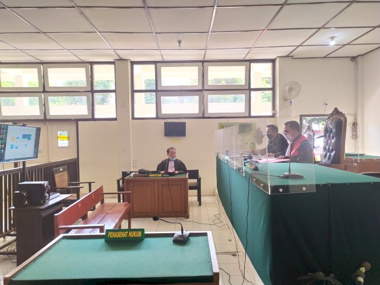 Sidang perdana gugatan praperadilan yang ditunda. (Yosep Indra Praja/rmolsumsel.id)