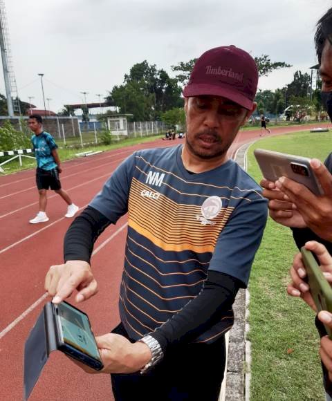 Pelatih Kepala Sriwijaya FC Nil Maizar. (Iwan Setiawan/rmolsumsel.id)