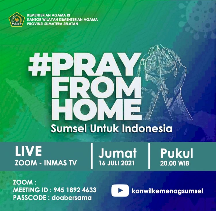 Poster kegiatan doa bersama. (Kemenag Sumsel/rmolsumsel.id)