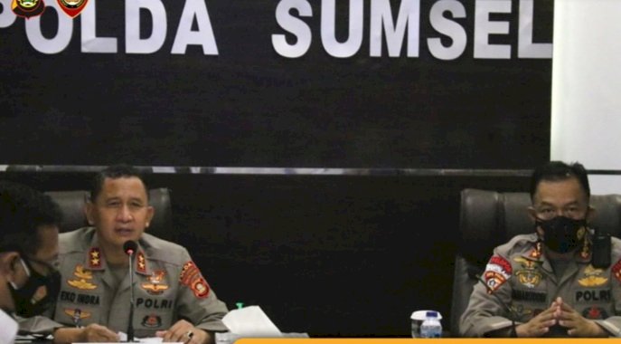 Kepolisian Daerah (Polda) Sumatera Selatan (Sumsel) gelar rapat dengan beberapa perusahaan dan instansi terkait di Sumsel, Kamis (15/7). (ist/rmolsumsel.id)
