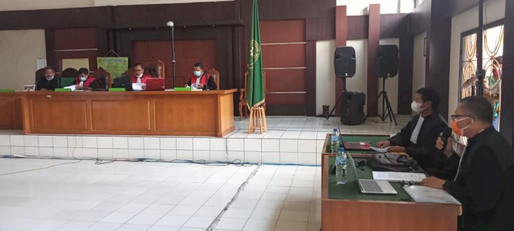 Sidang dakwaan Bupati Muara Enim Nonaktif Juarsah dengan agenda pembacaan eksepsi/Yosep IP/rmolsumsel.id