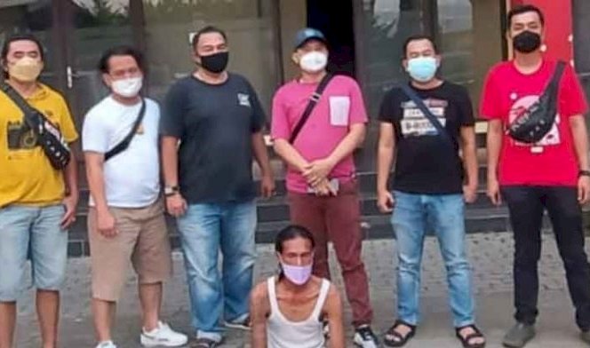 Tersangka Fajri alias Mamat saat diamankan di Polrestabes Palembang (ist/rmolsumsel.id)