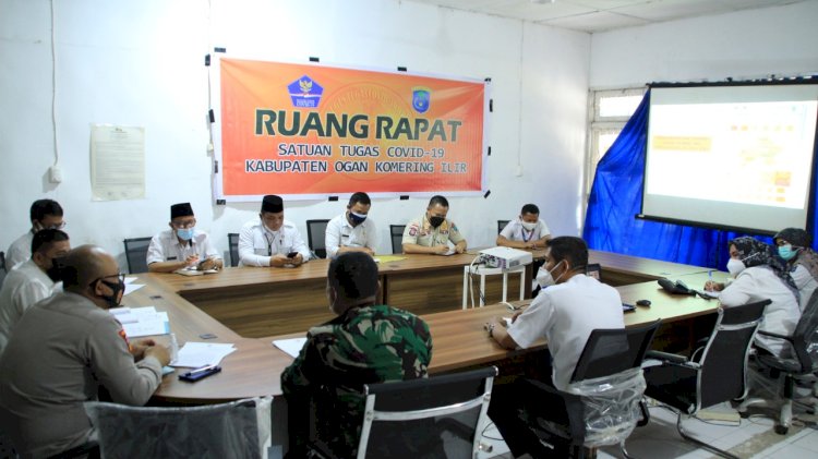 Rapat koordinasi penerapan PPKM Level 2 OKI. (Istimewa/rmolsumsel.id)