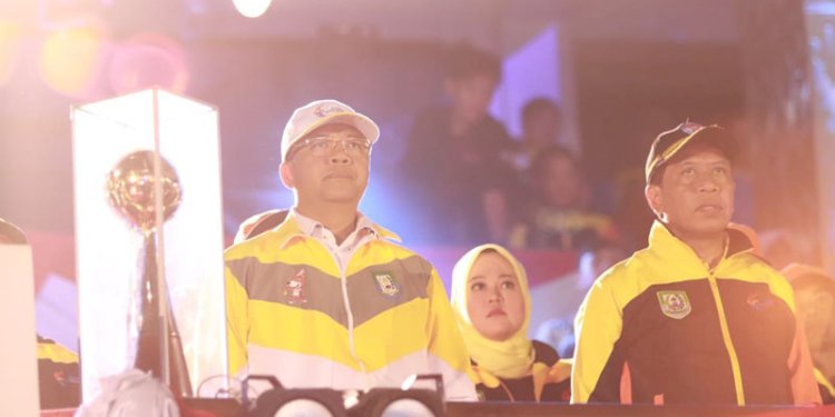 Gubernur Bengkulu Rohidin Mersyah dan Menpora Zainudin Amali saat pembukaan Porwil X Sumatera di Bengkulu 2019 lalu. (ist/rmolsumsel.id)
