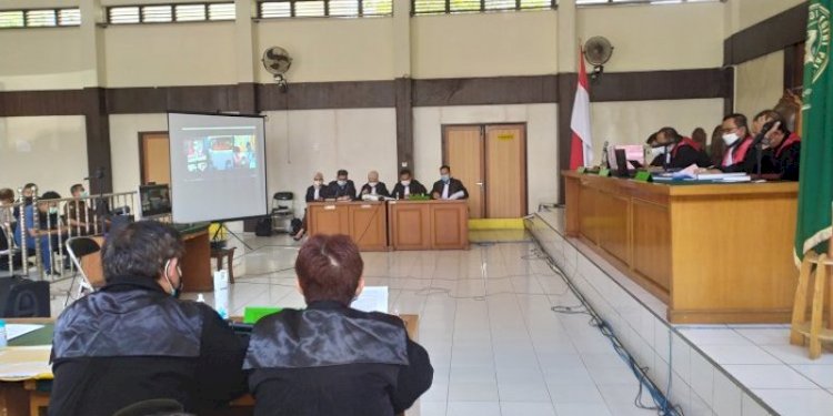 Persidangan kasus Masjid Sriwijaya, di Palembang, Sumatera Selatan, Selasa (27/7)/RMOL Sumsel