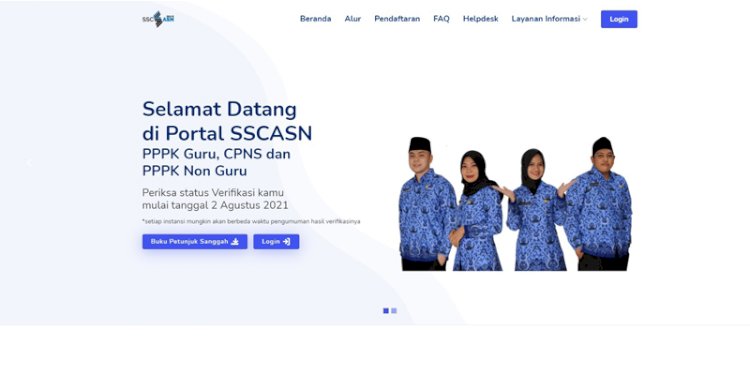 Ilustrasi tangkapan layar situs sscasn.bkn.go.id. (net/rmolsumsel.id)