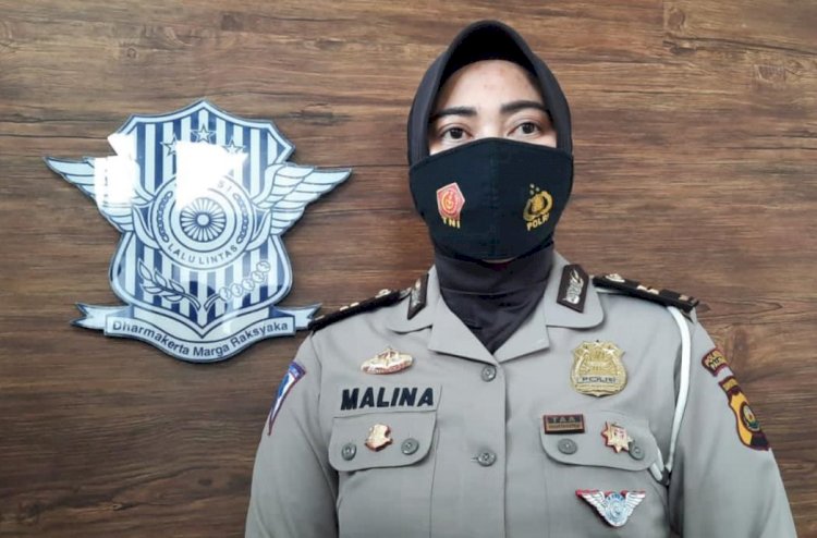 Kanit Gakkum Satlantas Polrestabes Palembang, AKP F G Malina saat diwawancarai. (Istimewa/rmolsumsel.id)