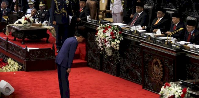 Presiden Jokowi dalam sidang tahunan MPR RI pada tahun 2020 lalu. (rmol.id)