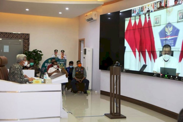 Wakil Gubernur Sumsel Mawardi Yahya mengikuti Rakor Evaluasi dan Penerapan PPKM di 18 Provinsi (Luar Jawa - Bali). (Humas Provinsi Sumsel/rmolsumsel.id)