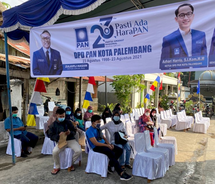 Pelaksanaan vaksinasi massal oleh PAN Palembang. (Istimewa/rmolsumsel.id)