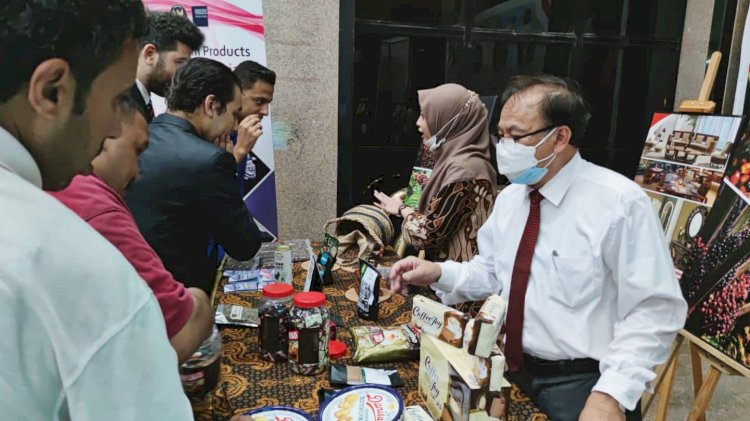 Pameran Hari Indonesia-Mesir di Kota Thanta. (net/rmolsumsel.id)