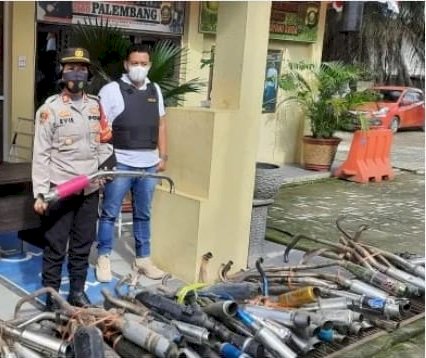 Ratusan racing knalpot disita polisi/ist