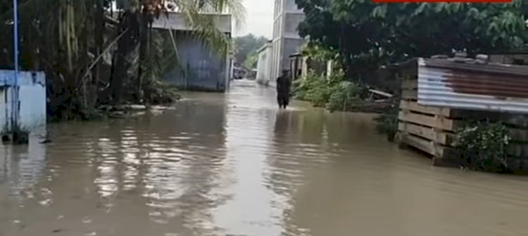 Banjir di Kabupaten Tanggamus merendam lima desa sekaligus menyebabkan tanggul sungai Way Sedayu jebol/repro