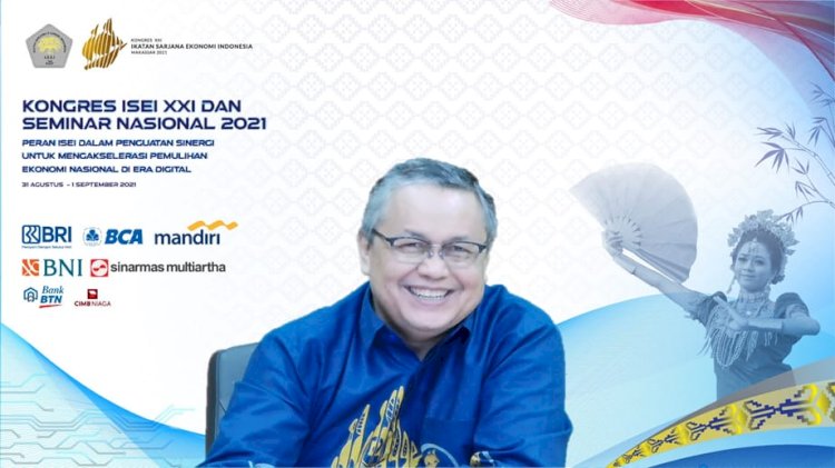 Gubernur BI Perry Warjiyo terpilih sebagai Ketua Umum ISEI periode 2021-2024. (Ist/rmolsumsel.id)