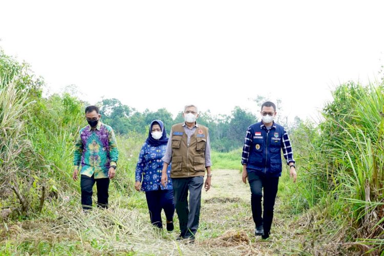 Wagub Sumsel Mawardi Yahya saat meninjau lokasi pembangunan Kampus IPDN  Pagaralam. (ist/rmolsumsel.id)