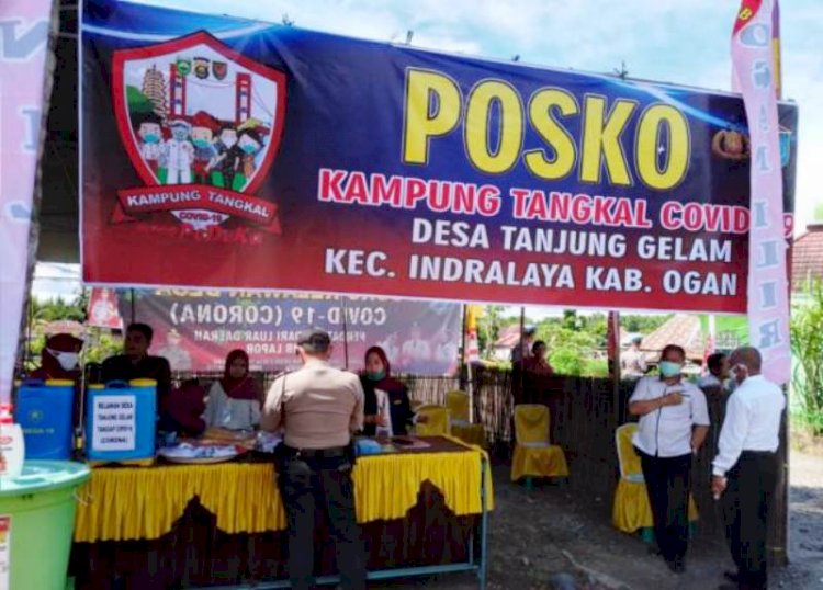 Posko Desa di salah satu desa di Kabupaten Ogan Ilir. (Dinas Kominfo Ogan Ilir/rmolsumsel.id)   