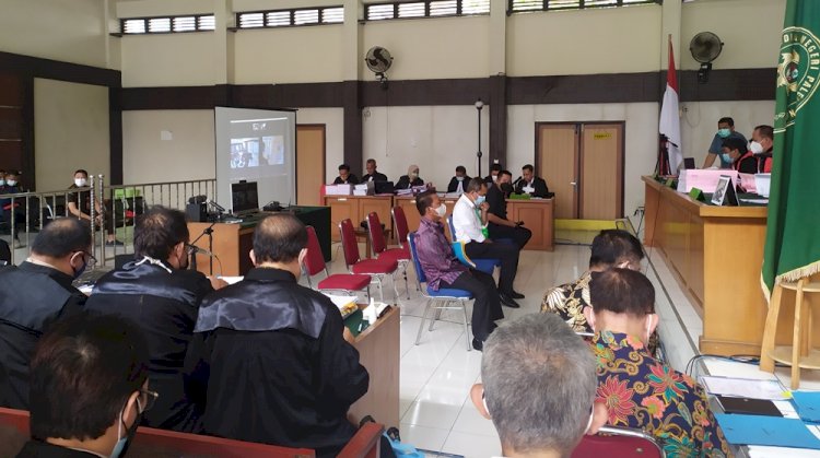 Sidang kasus dugaan korupsi dana hibah pembangunan Masjid Sriwijaya /Yosep Indra Praja/rmolsumsel.id