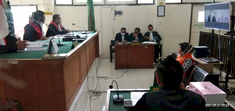 Terdakwa Zainab jalani sidang perdana di Pengadilan Negeri Palembang/Yosep Indra Praja/rmolsumsel.id