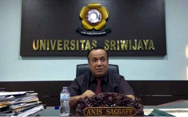 Rektor Unsri Prof. Anis Saggaff. (Ist/rmolsumsel.id)