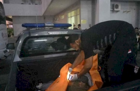 Korban saat dibawa ke RS Bhayangkara Palembang. (Istimewa/rmolsumsel.id)