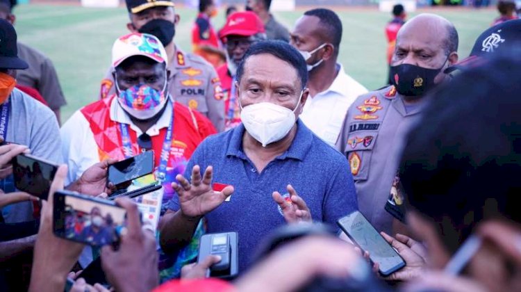 Menpora Zainudin Amali menjelaskan mengenai kabar kaburnya tujuh atlet yang teridentifikasi Covid-19 dari tempat karantina di Papua. (Kemenpora/rmolsumsel.id)