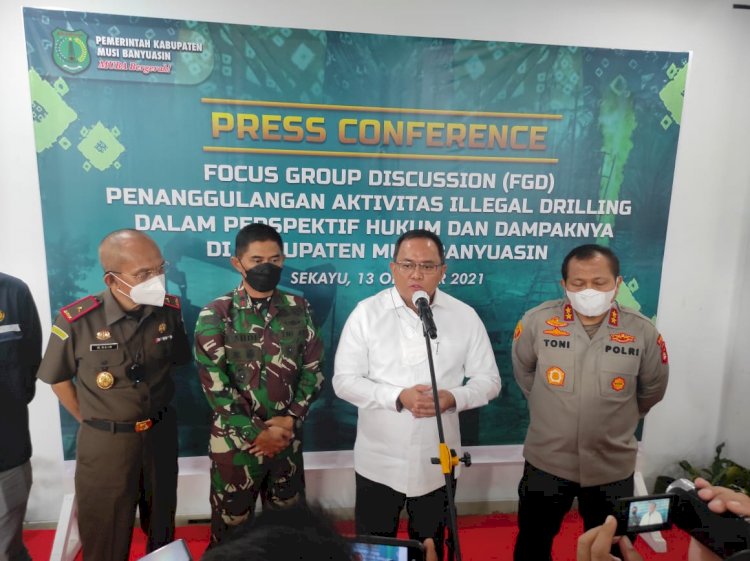 Press conference FGD penanggualangan Illegal Drilling/ist