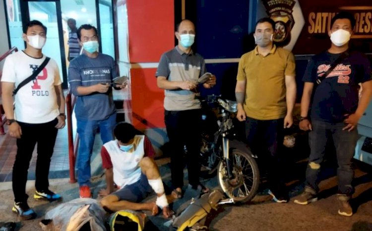 Eko Mardiyanto (32), ditangkap Opsnal Resmob Sat Reskrim Polrestabes Palembang, Rabu (13/10) karena melakukan pencurian sepeda motor. (ist/rmolsumsel.id). 