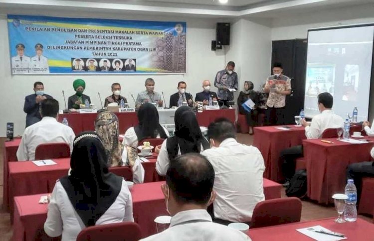 Pembukaan seleksi terbuka jabatan tinggi pratama Pemkab Ogan Ilir di Hotel Grand Inna Daira, Jumat (15/10). (Dinas Kominfo Ogan Ilir/rmolsumsel.id)