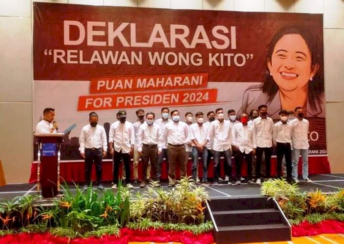 Deklarasi Relawan Wong Kito mendukung Puan Maharani maju di Pilpres 2024. (Ist/rmolsumsel.id)
