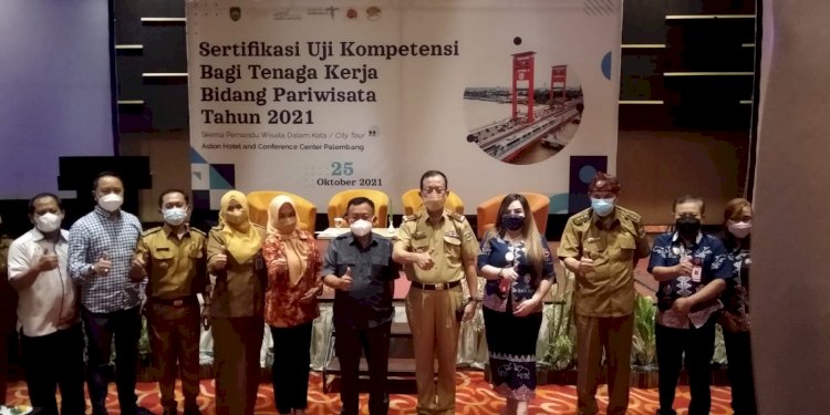 Sertifikasi Uji Kompetensi bagi Tenaga Kerja Bidang Pariwisata tahun 2021 di Provinsi Sumsel, di Hotel Aston Palembang, Senin  (25/10). (ist/rmolsumsel.id)