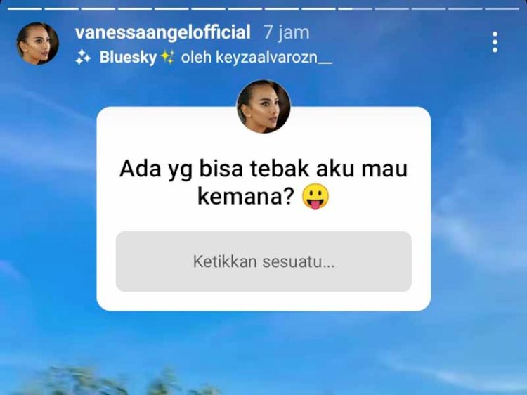 Unggahan di akun instagram Vanessa Angel pagi ini. (rmolsumsel)