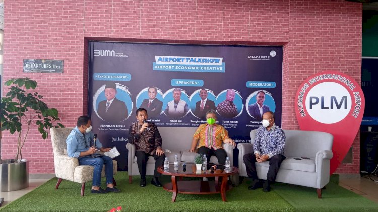 Airport Talkshow di Bandara SMB II Palembang. (Istimewa/rmolsumsel.id)