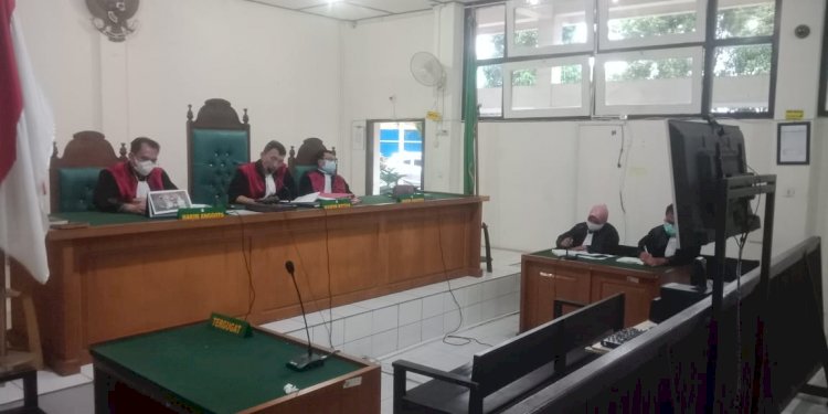 Suasana sidang vonis bandar narkoba, Ateng di Pengadilan Negeri Palembang. (Istimewa/rmolsumsel.id)