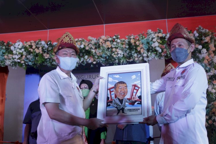 Ketua DPD REI Sumsel, Zewwi Salim saat peresmian Graha REI Sumsel. (ist/rmolsumsel.id)
