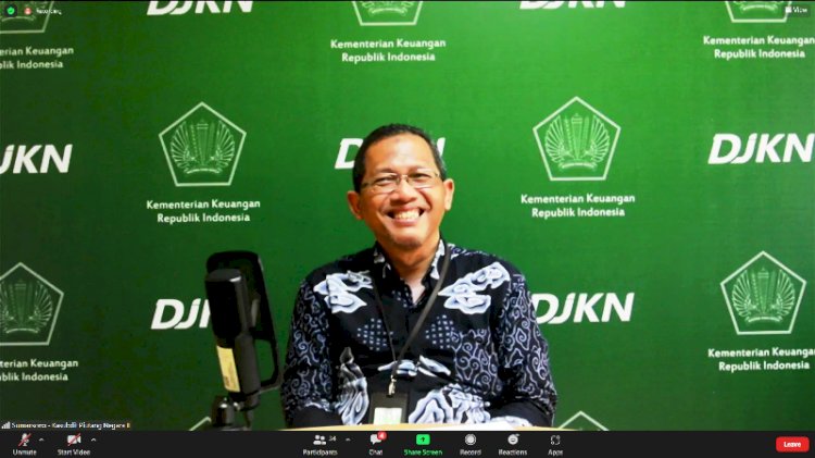 Kasubdit Piutang Negara II Direktorat Jenderal Kekayaan Negara (DJKN), Sumarsono dalam Media Briefing DJKN, Jumat (12/11). (Kemenkeu/rmolsumsel.id)