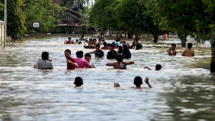 Banjir di Kabupaten Aceh Utara. (Istimewa/rmolsumsel.id)