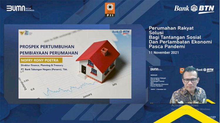 Acara webinar ”Perumahan Rakyat Solusi Bagi Tantangan Sosial & Perlambatan Ekonomi Pasca-Pandemi” yang digelar Kamis (11/11)./Dok