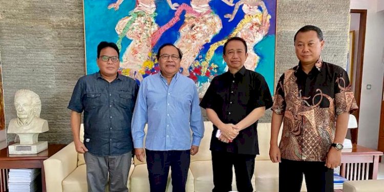 Ekonom senior DR. Rizal Ramli saat bertemu dengan mantan Ketua DPR RI periode 2009-2014, Marzuki Alie. (ist/rmolsumsel.id)